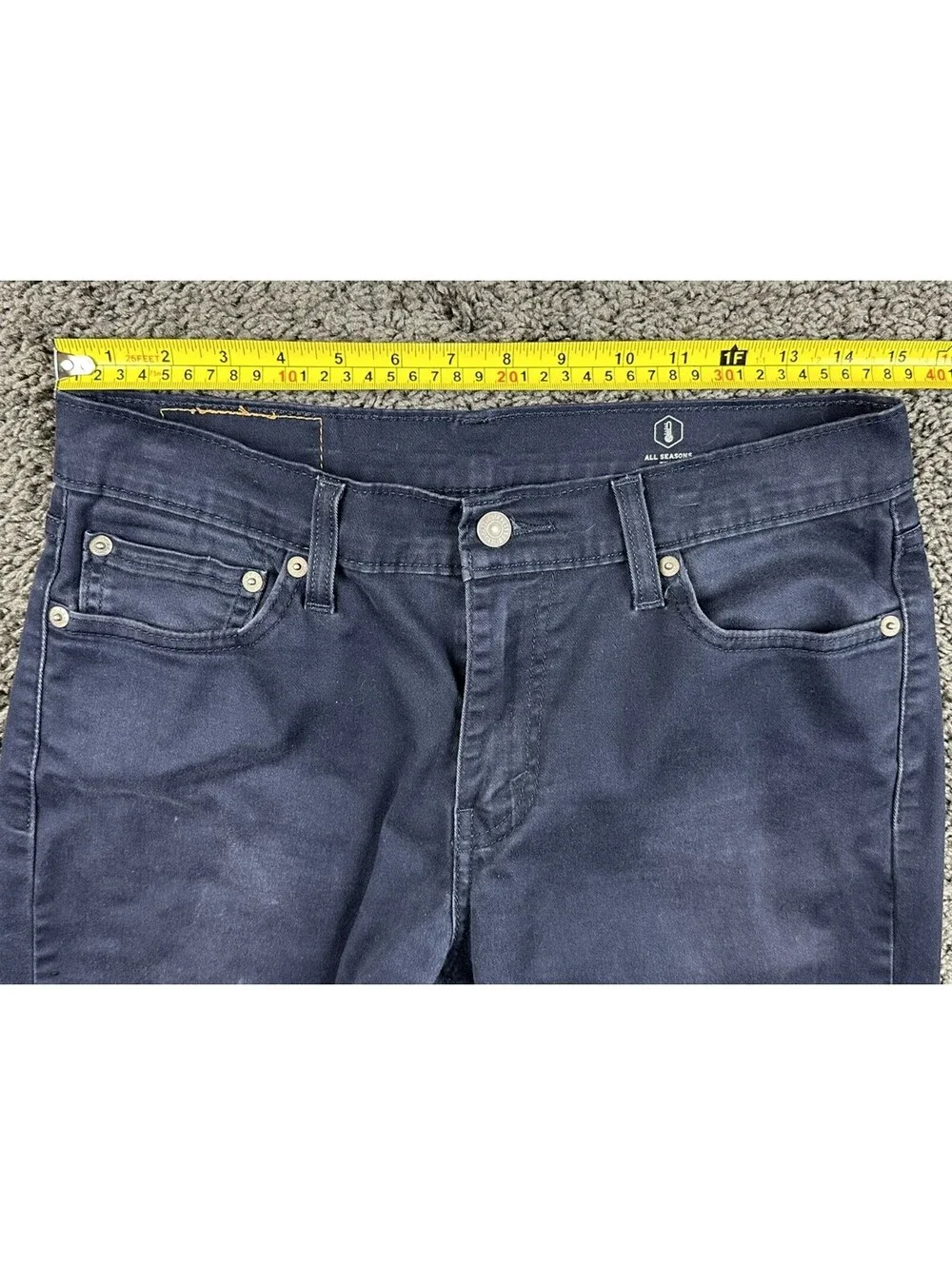 Levis 511 Mens Slim Fit All Seasons Tech Stretch Pants Navy Blue Chino Sz 30x32